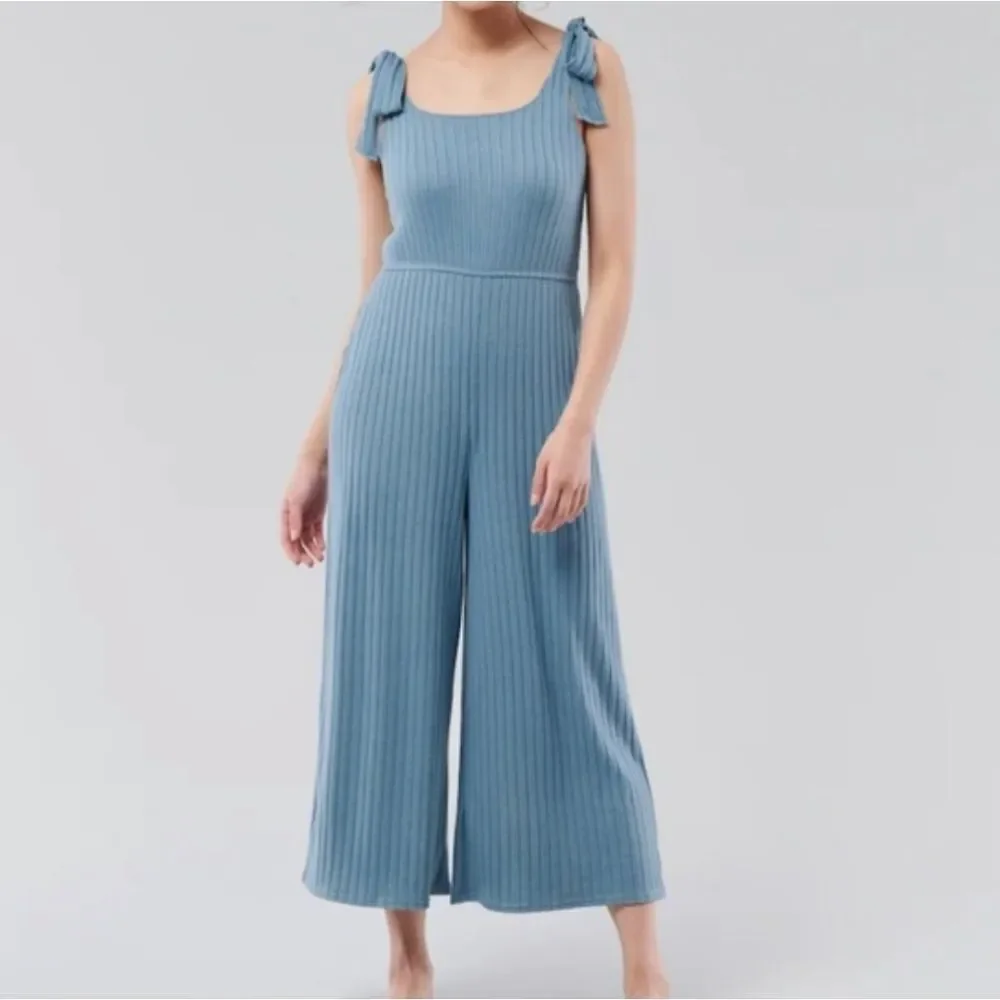 Gilly Hicks Blue Dreamworthy Soft Ribbed Jumpsuit Size Small